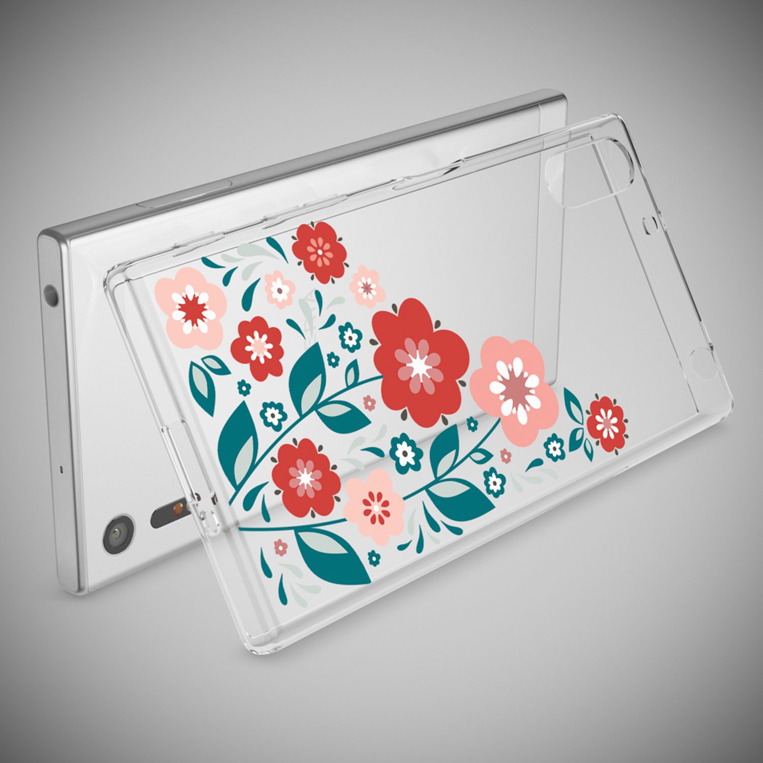 Handyhülle TPU Silikon transparent mehrfarbig für Sony Xperia XZ | NALIA Berlin