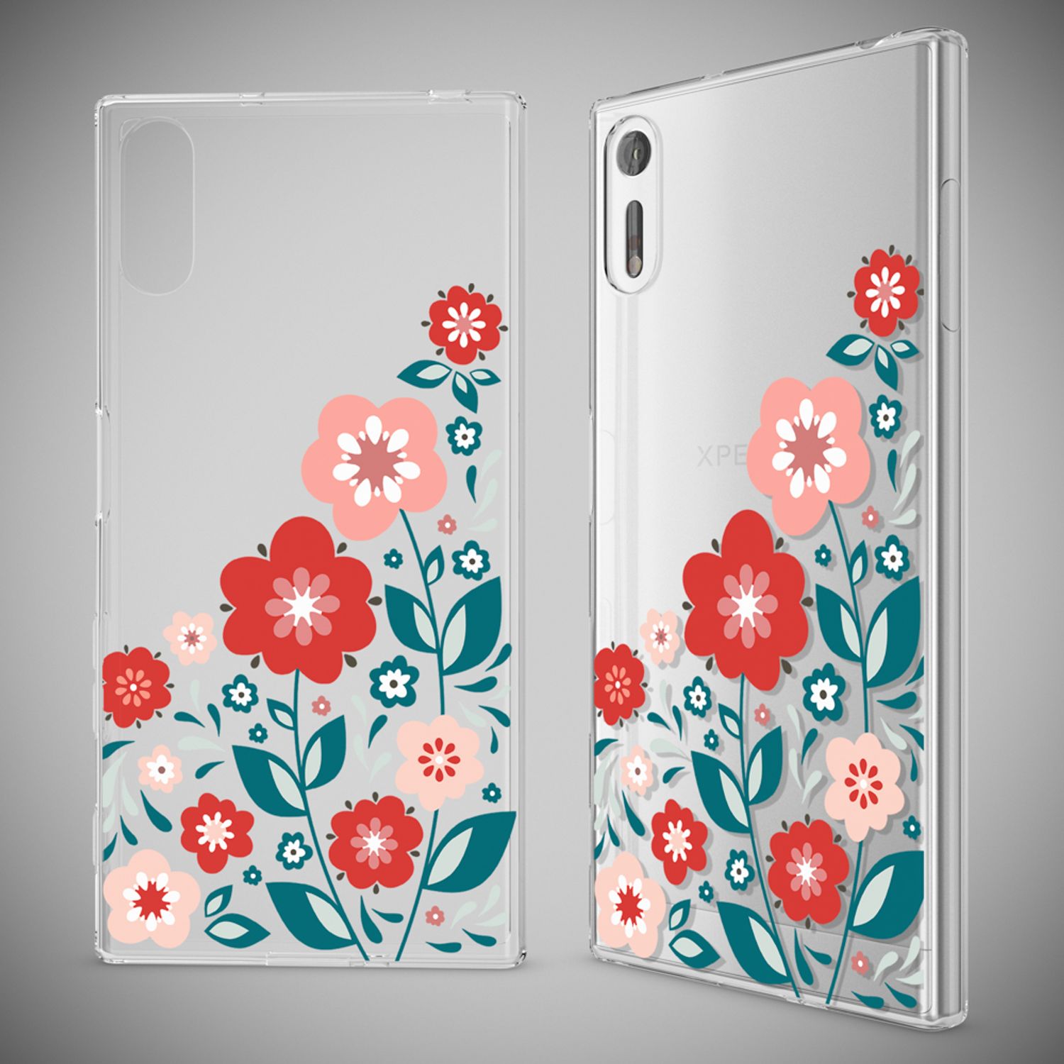 Handyhülle TPU Silikon transparent mehrfarbig für Sony Xperia XZ | NALIA Berlin