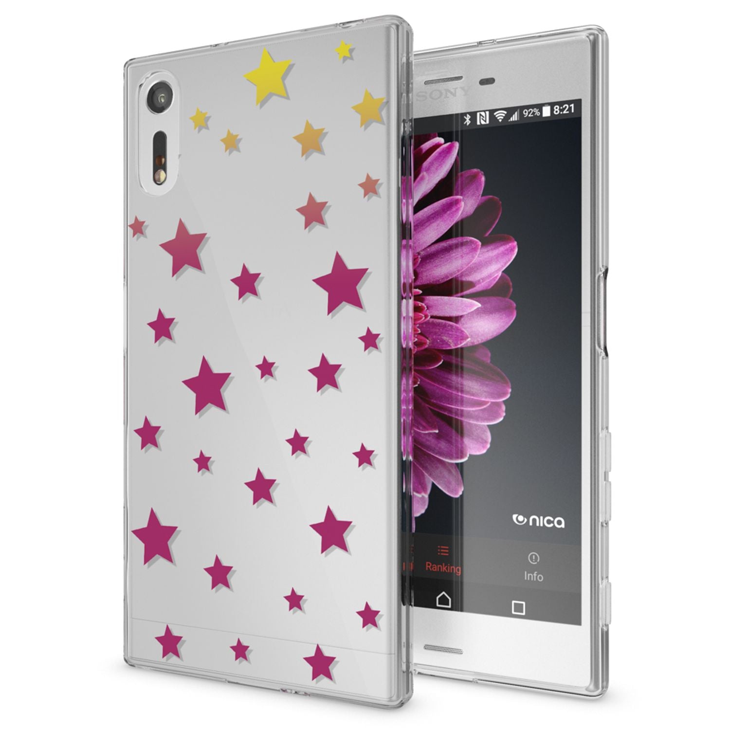 Handyhülle TPU Silikon transparent mehrfarbig für Sony Xperia XZ | NALIA Berlin