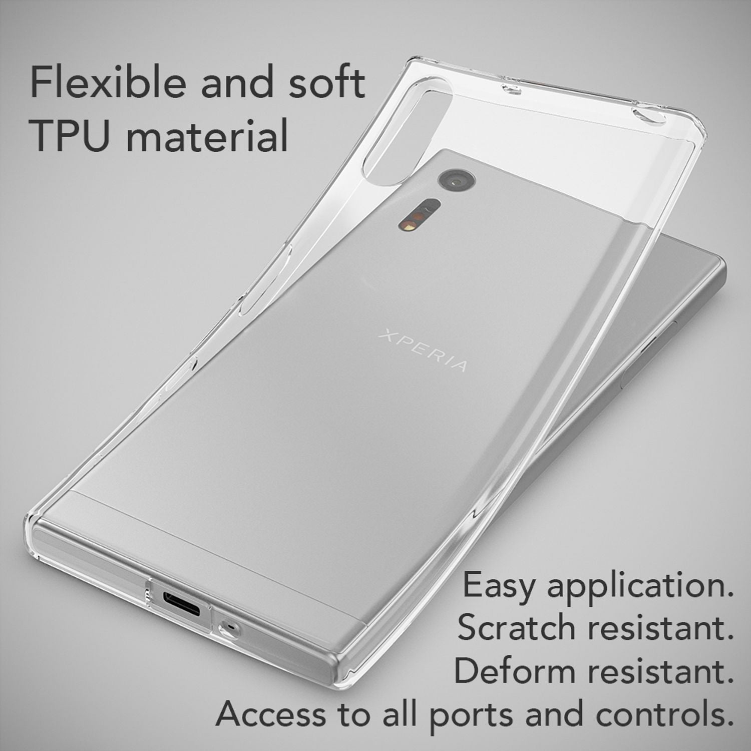 Handyhülle TPU Silikon transparent mehrfarbig für Sony Xperia XZ | NALIA Berlin