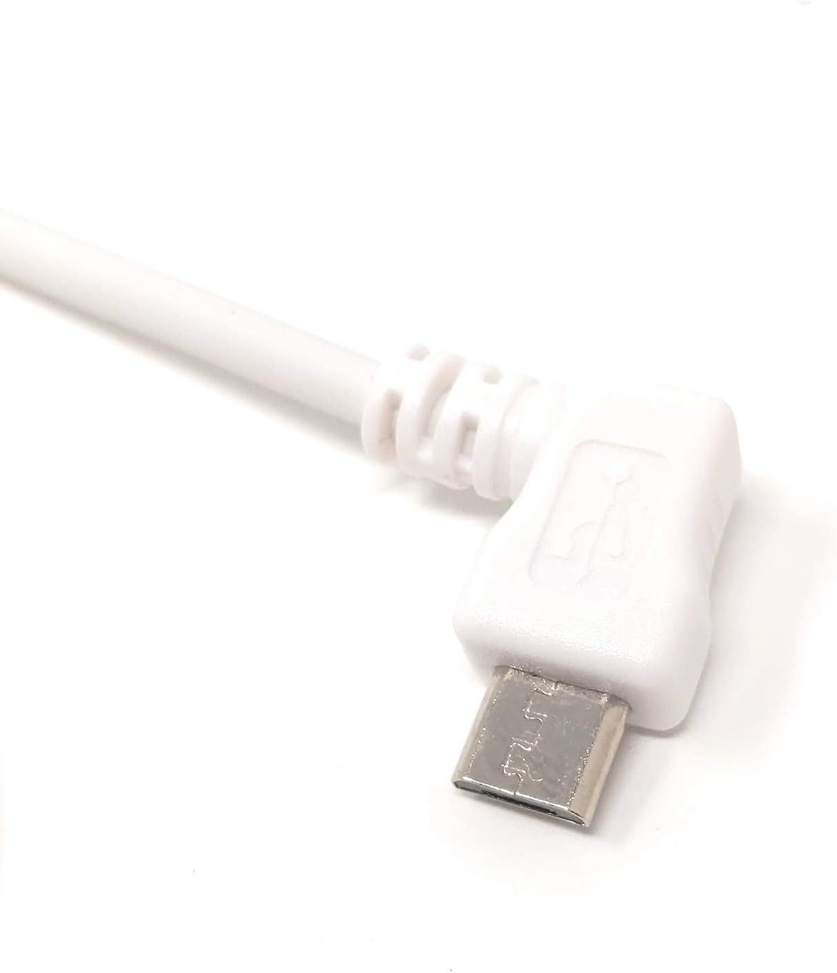 USB-Kabel USB A auf Micro B gewinkelt links 100 cm weiß | System-S