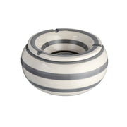 Sturmaschenbecher Mykonos M/XXL 23 cm maritim grau-weiß gestreift von Zeus