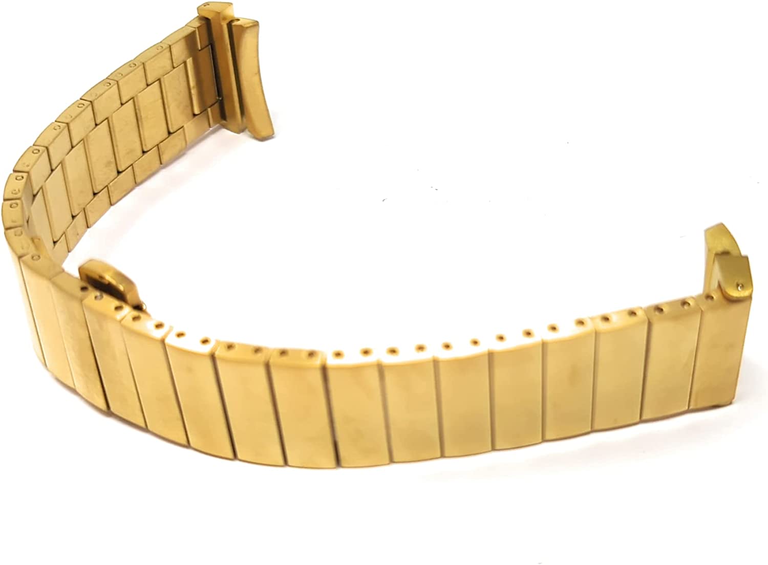 Smartwatch-Armband 20 mm aus Metall in Gelb flexibel | System-S