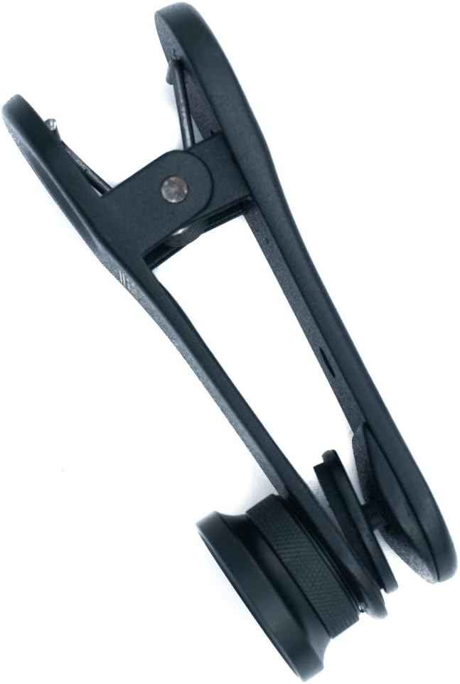 SYSTEM-S Weitwinkel und Makro Linse mit Clip und Schutztasche in Schwarz für Smartphone