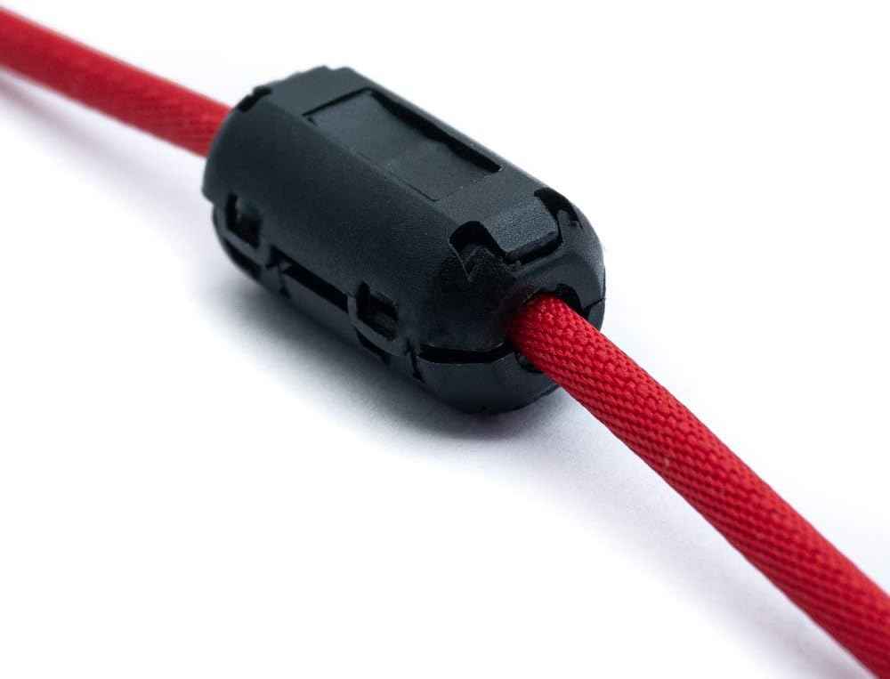 SYSTEM-S 5x Ferritkern 7 mm Ø geteilt Klappferrit Ringkern Mantelwellenfilter für Kabel