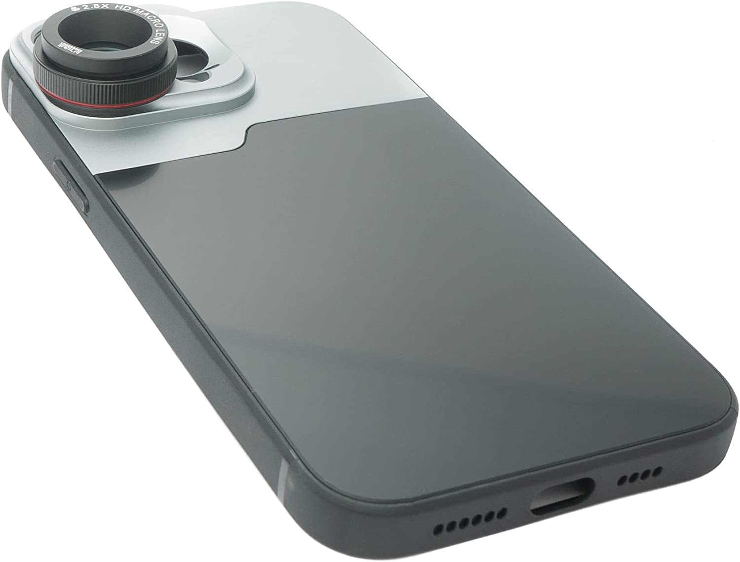 Makro Linse 2.8x HD mit Hartschale schwarz für iPhone 14 Pro Max | System-S