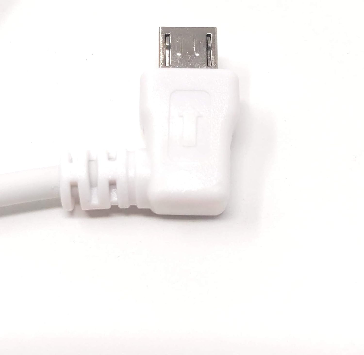 USB-Kabel USB A auf Micro B gewinkelt links 100 cm weiß | System-S