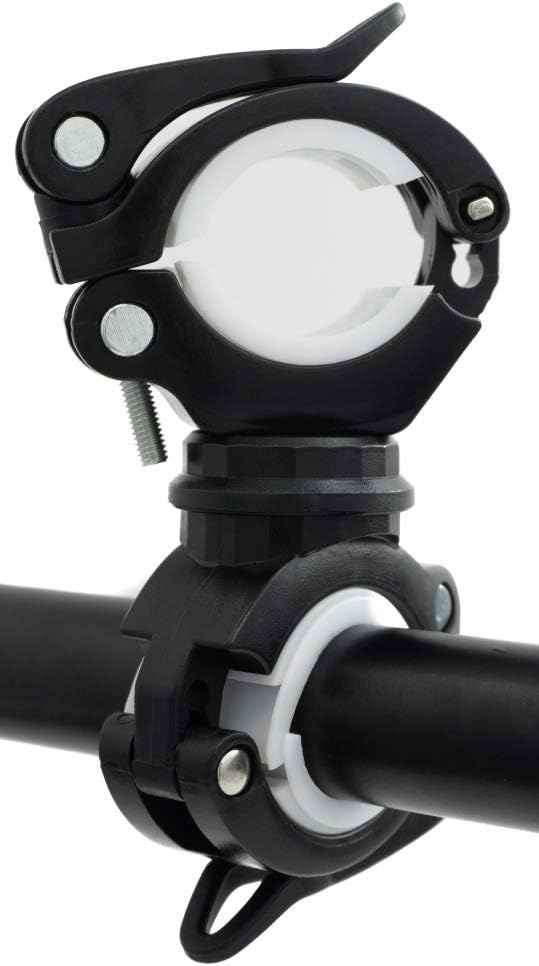 SYSTEM-S Fahrrad Halterung Befestigung in Schwarz Weiß für Lampe Fahrradpumpe