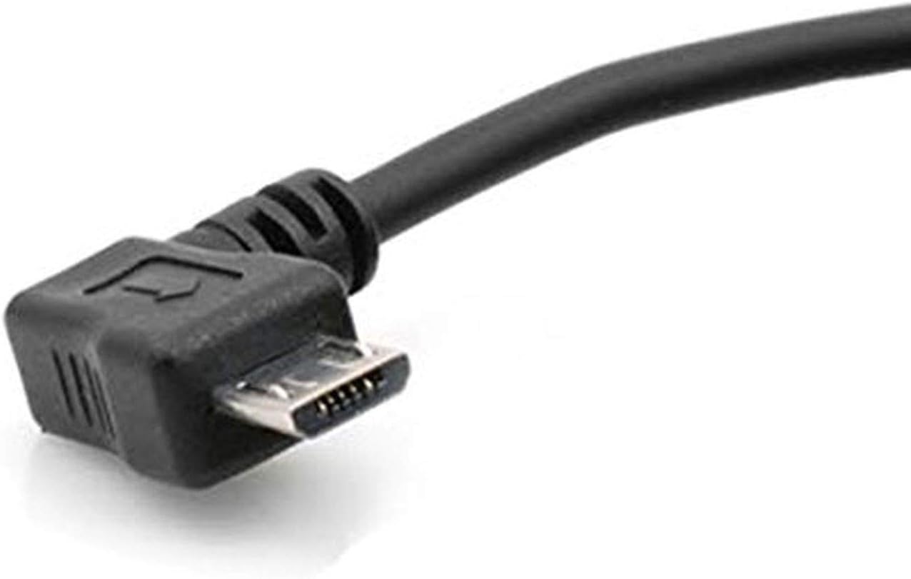 Micro USB Kabel 90° gewinkelt 10 cm Datenkabel Ladekabel schwarz | System-S
