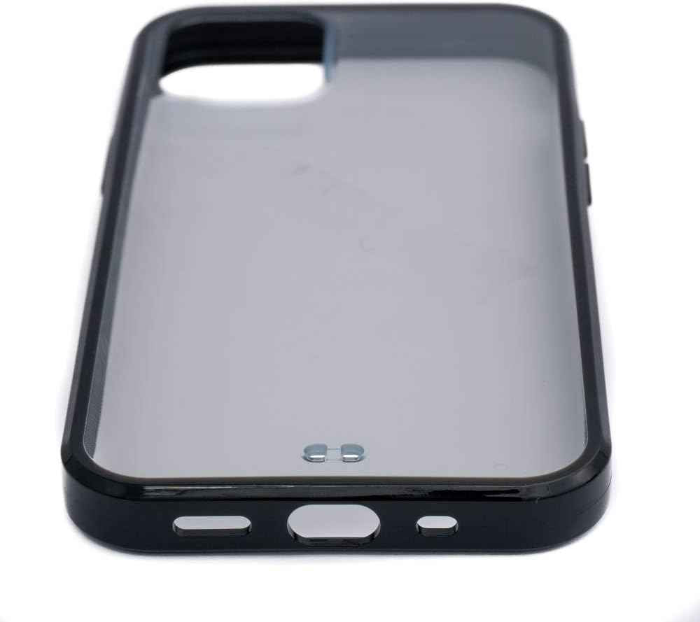 SYSTEM-S Schutzhülle aus Silikon in Schwarz Transparent Hülle kompatibel mit iPhone 12 Mini
