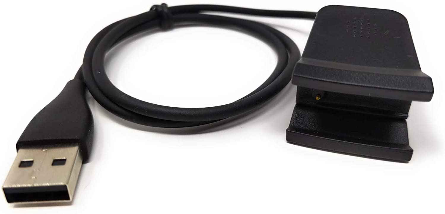 System-S USB Ladekabel für Fitbit Alta HR V2 65763028, schwarz, 53 cm