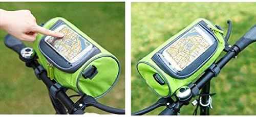 SYSTEM-S 2in1 Lenkertasche Fahrradhalterung Fahrradtasche Schultertasche Schutzhülle für 4,8 Zoll inch Geräte Smartphones in Pink