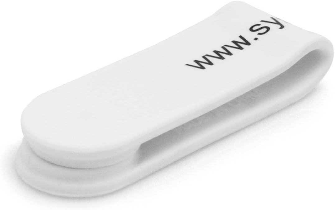 Magnet Clip Kabelbinder biegbar weiß 11,9 cm für Kopfhörer Kabel | System-S