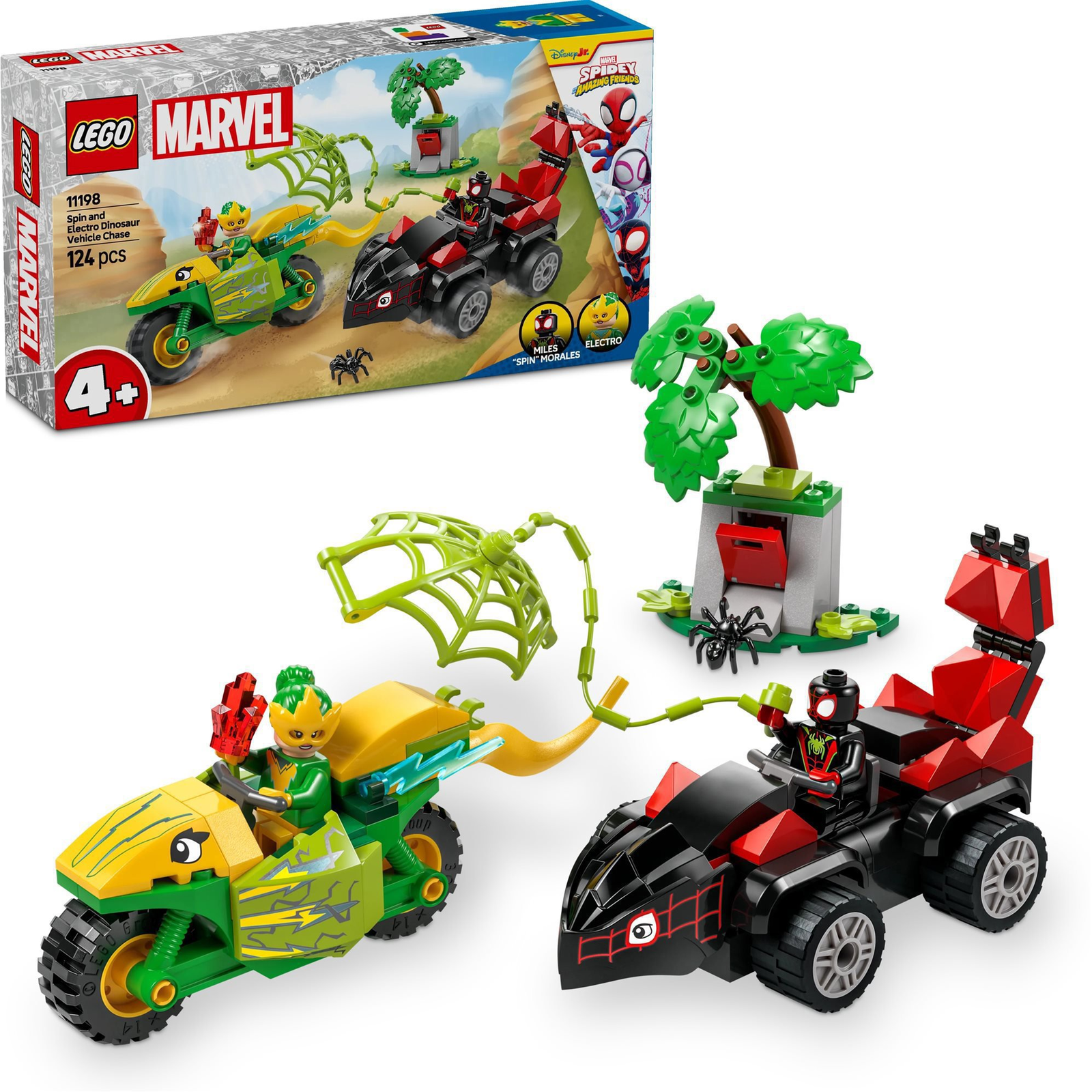 LEGO® Marvel Póki és csodálatos barátai, Spin és Electro_ Üldözés a dinójárművel 11198 (5702017814797)-0