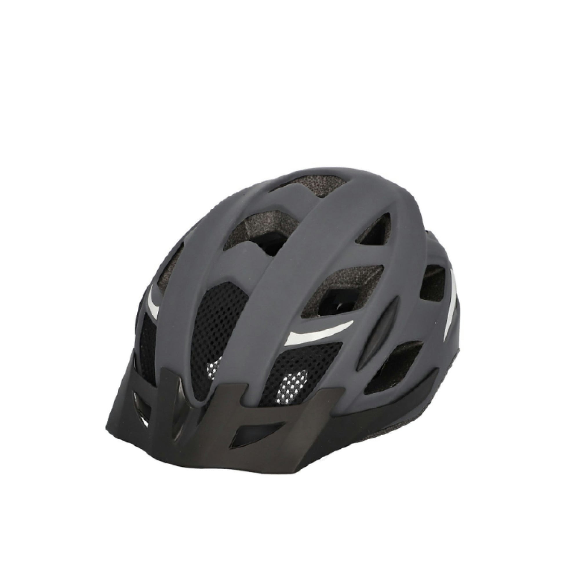 FISCHER Erwachsene Fahrradhelm, Radhelm, Cityhelm Urban Levin, S/M, 52-59cm, grau, mit beleuchtetem Innenring-System Hauptansicht