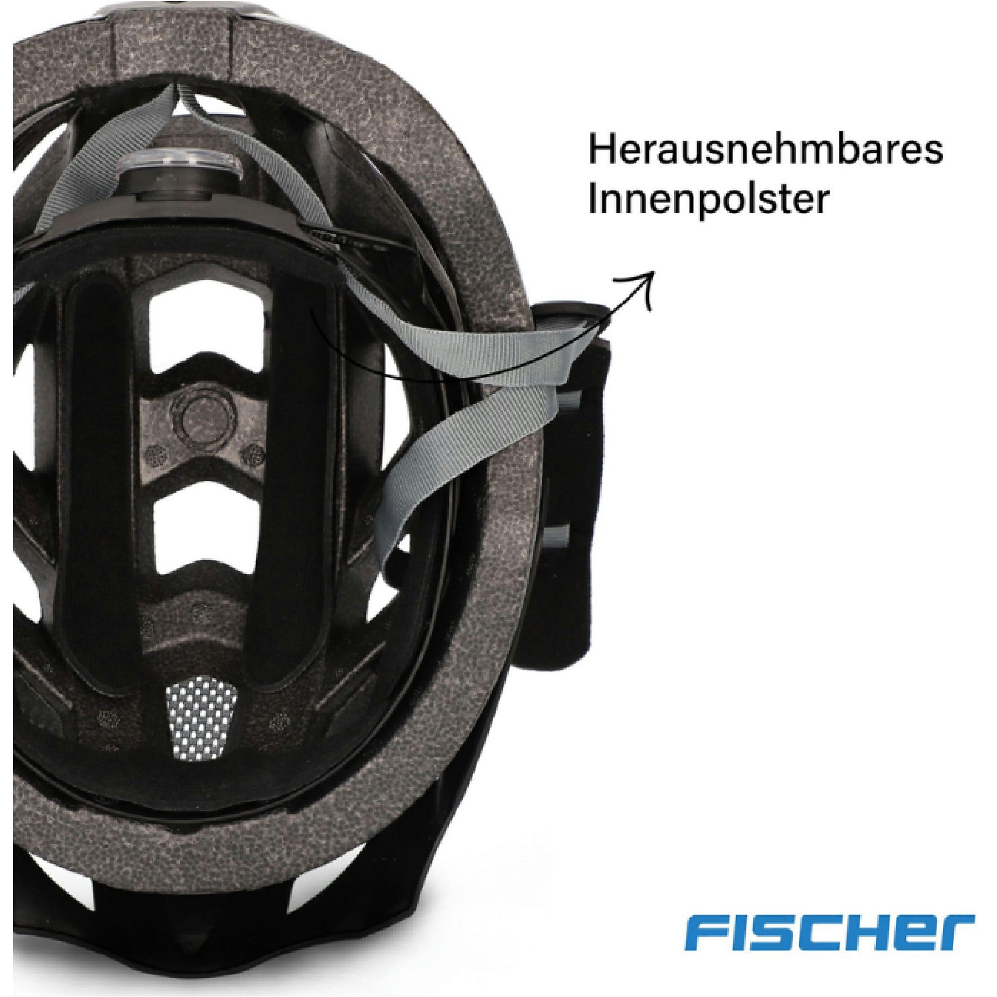 FISCHER Erwachsene Fahrradhelm, Radhelm, Cityhelm Urban Levin, S/M, 52-59cm, grau, mit beleuchtetem Innenring-System Hauptansicht