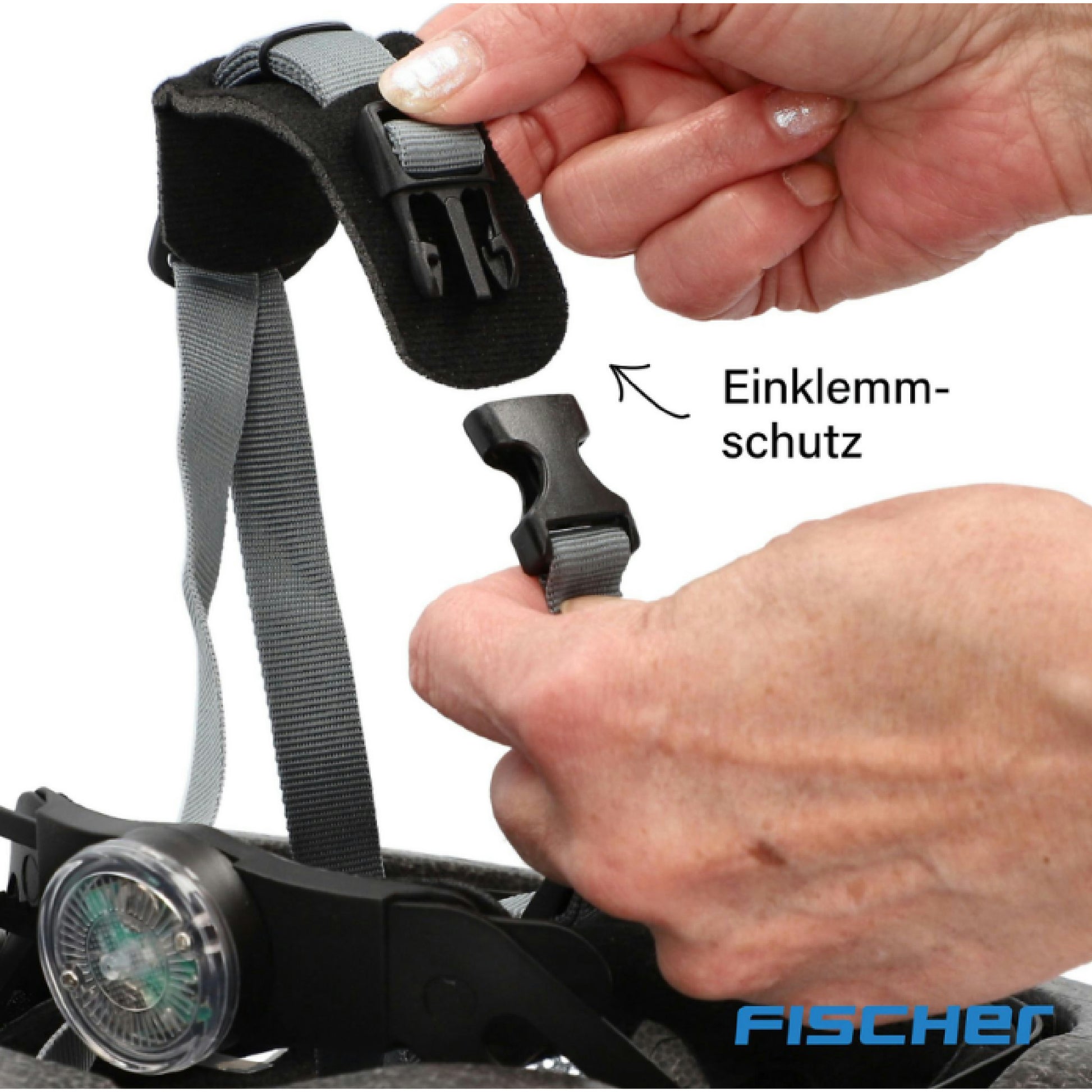 FISCHER Erwachsene Fahrradhelm, Radhelm, Cityhelm Urban Levin, S/M, 52-59cm, grau, mit beleuchtetem Innenring-System Hauptansicht