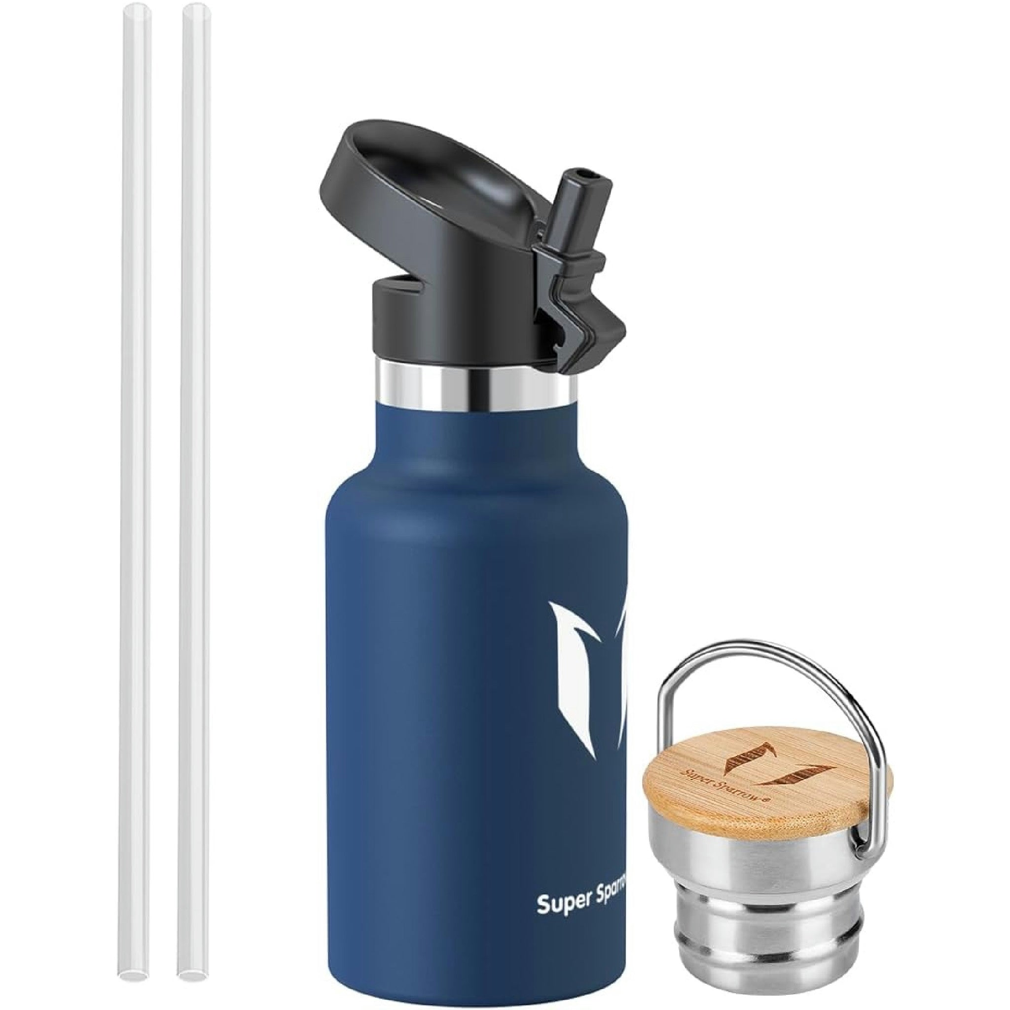 Super Sparrow Gourde Isotherme - Bouteille Isotherme - 350ml - Gourde Inox Bouche Standard - Gourde Sport Étanche - Gourde Enfant sans BPA, pour Sport, Gym, Voyage Hauptansicht