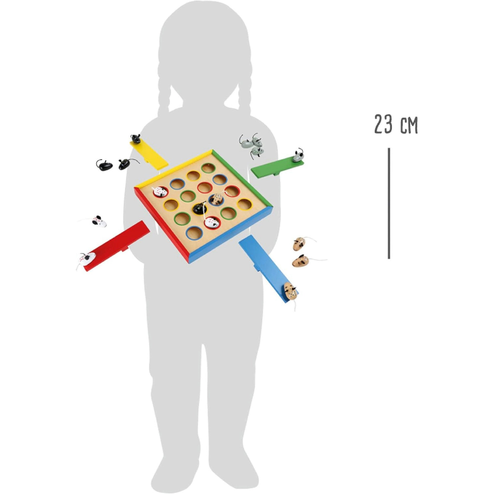 small foot Geschicklichkeitsspiel Hüpfmäuse aus Holz, Gesellschaftsspiel für 1 bis 4 Spieler, ab 4 Jahren, 7959 Hauptansicht