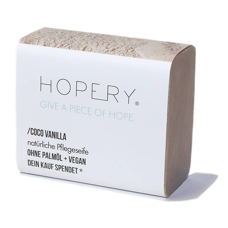 Hopery COCO VANILLA Hand- & Körperseife 100 g, palmölfrei, vegan, pflegende Inhaltsstoffe