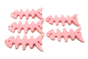 SYSTEM-S 5er Set Kabelmanager Wrap Kabelaufroller Fischform Silikon Aufwickler Kabelschutz in Pink