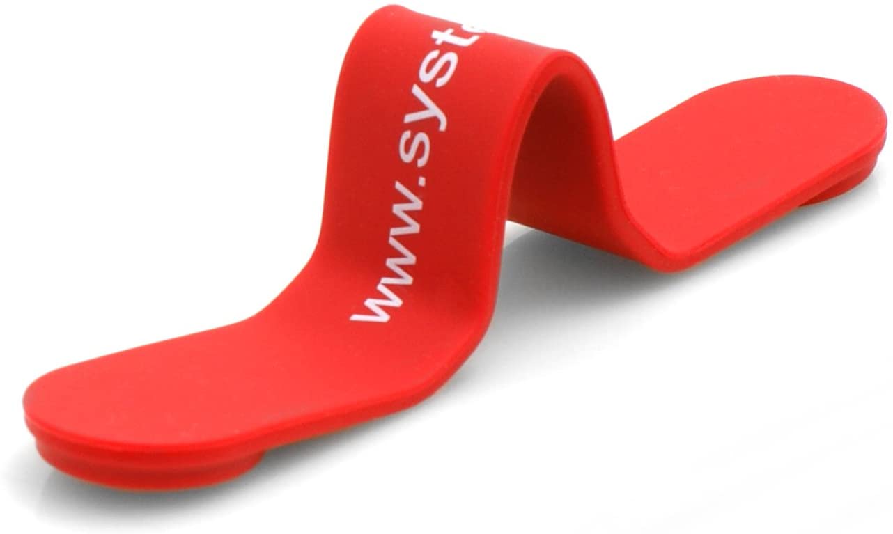 Kabelbinder Magnet Clip rot 12 cm biegsam Kabelmanager Kopfhörer | System-S