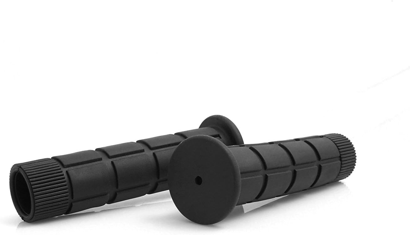 Fahrradgriffe TPR-Gummi schwarz 125 mm konisch Abrutschkantenschutz | System-S