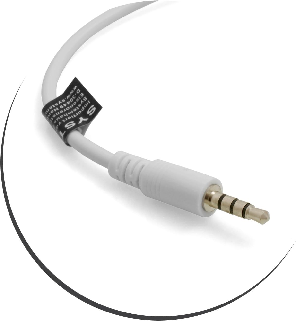 AUX-Kabel USB-A auf 3,5 mm Klinke weiß 20 cm | SYSTEM-S