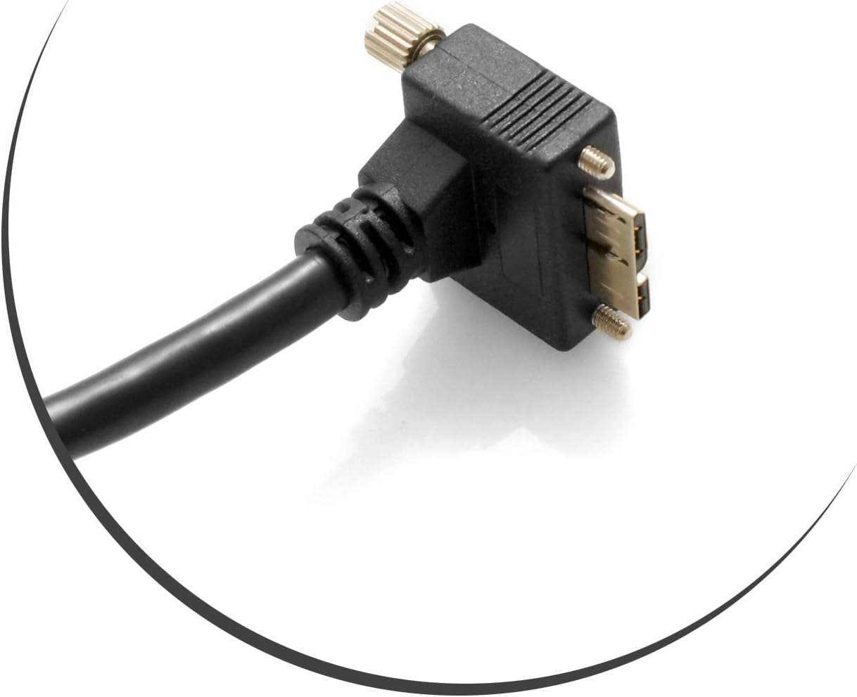 USB 3.0 Kabel A zu Micro USB 120 cm schwarz 90-Grad-Winkel Feststellschraube