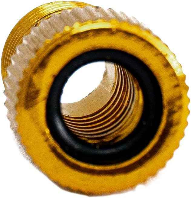 SYSTEM-S Ventil Adapter Ventiladapter Presta auf Schrader von Fahrradventil auf Autoventil Farbe Gold