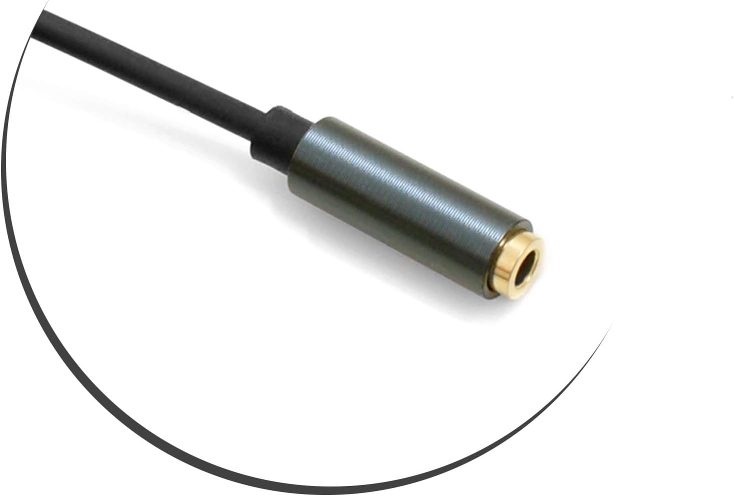 Audiokabel 3,5 mm Klinke 4-polig auf AUX-Buchse 200 cm grün-metallic | System-S