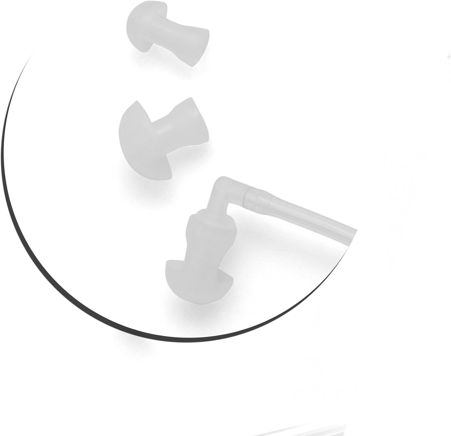 Einohr-Kopfhörer Anti-Strahlung mit Schallschlauch 3,5 mm Klinke schwarz