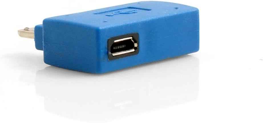 SYSTEM-S USB Typ A Eingang auf Micro USB Stecker 90° links OTG Host Cable Flash Drive Verbindung mit extra Micro USB Anschluss für Smartphone Tablet PC