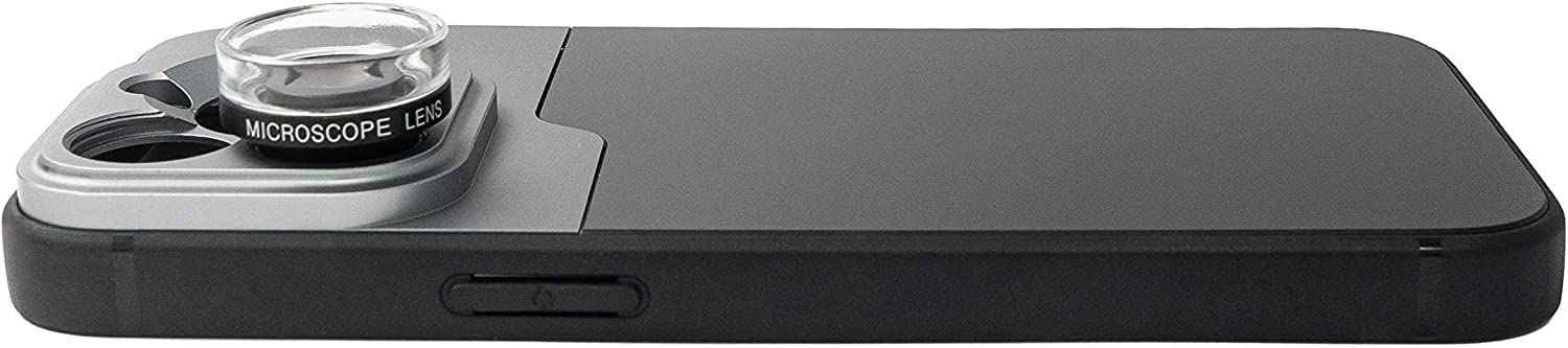 SYSTEM-S Makro Linse 2.8x HD Filter mit Hülle in Schwarz für iPhone 14 Pro