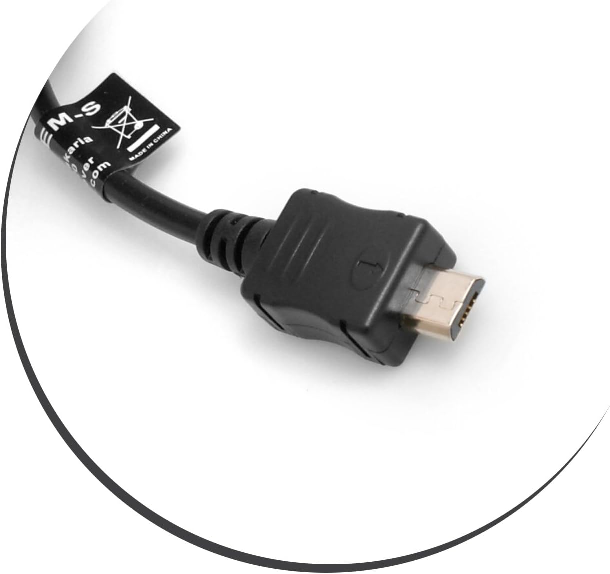 Micro-USB-Adapterkabel 15 cm schwarz USB 2.0 Datenkabel Ladekabel Verlängerung