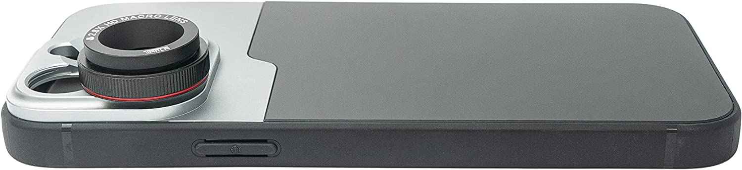 SYSTEM-S Makro Linse 2.8x HD Filter mit Hülle in Schwarz für iPhone 14 Pro Max