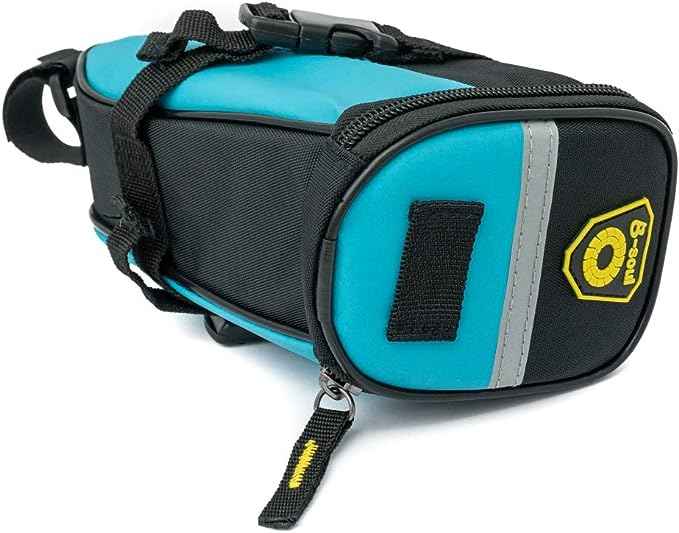 SYSTEM-S Fahrrad Sattel Tasche Halterung Befestigung wasserfest in Hellblau