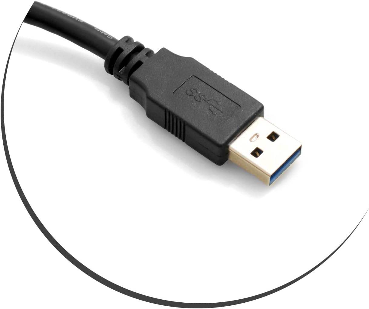 USB 3.0 Kabel A zu Micro USB 120 cm schwarz 90-Grad-Winkel Feststellschraube