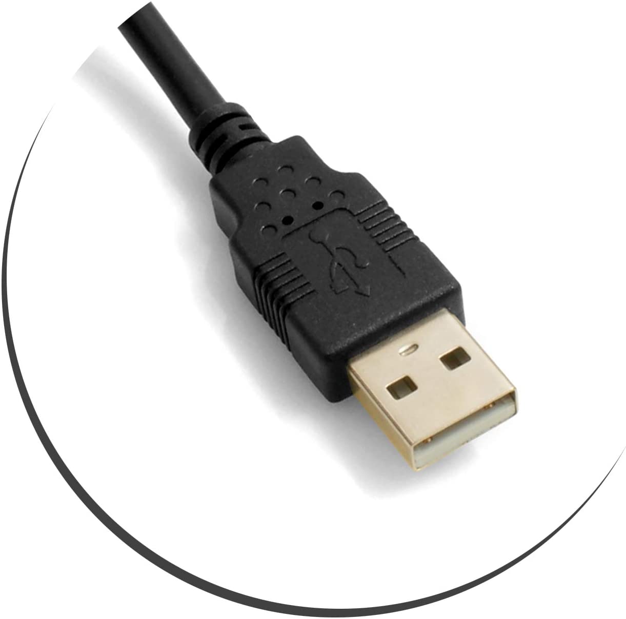 Mini USB Kabel Winkelstecker links gewinkelt 5 m Daten- und Ladekabel schwarz