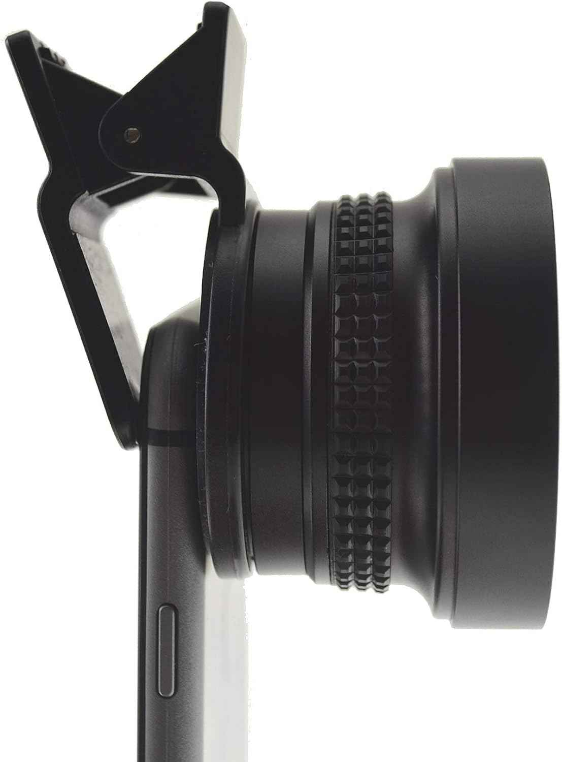 SYSTEM-S Fischaugen und Makro 37 mm Linse mit Clip und Schutztasche für Smartphone