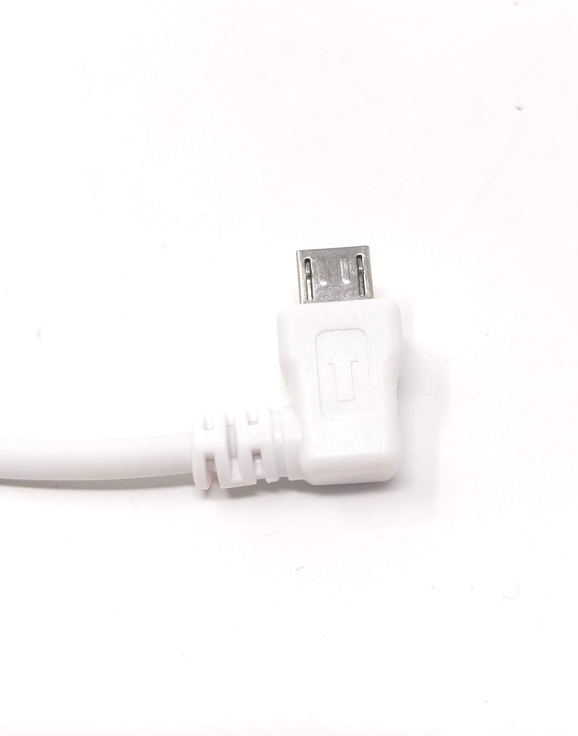 USB-Kabel USB-A auf Micro-USB 10 cm links gewinkelt weiß | System-S