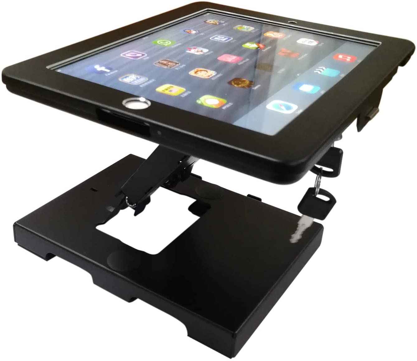 SYSTEM-S Abschließbare Halterung für iPad mini A1432 A1454 A1455 A1489 A1490 A1491 A1599 A1600 A1601 A1538 A1550 A2133 A2124 A2125 A2126