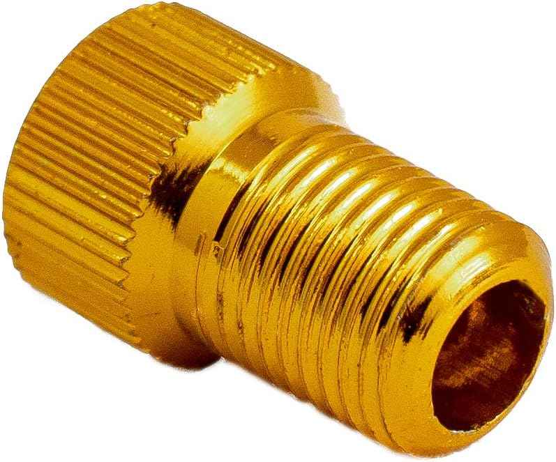 SYSTEM-S Ventil Adapter Ventiladapter Presta auf Schrader von Fahrradventil auf Autoventil Farbe Gold