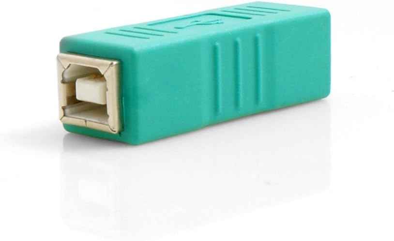 SYSTEM-S USB Typ B Eingang auf USB Typ B Eingang Adapterkabel Adapterstecker in Grün