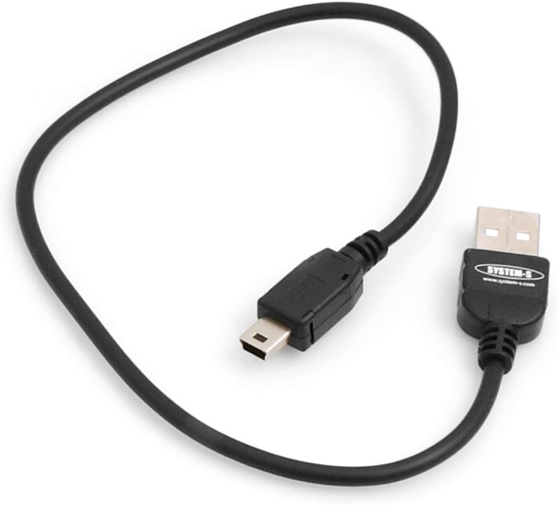 USB-Kabel Adapter USB A auf Mini-B 30 cm schwarz Daten- und Ladekabel | System-S