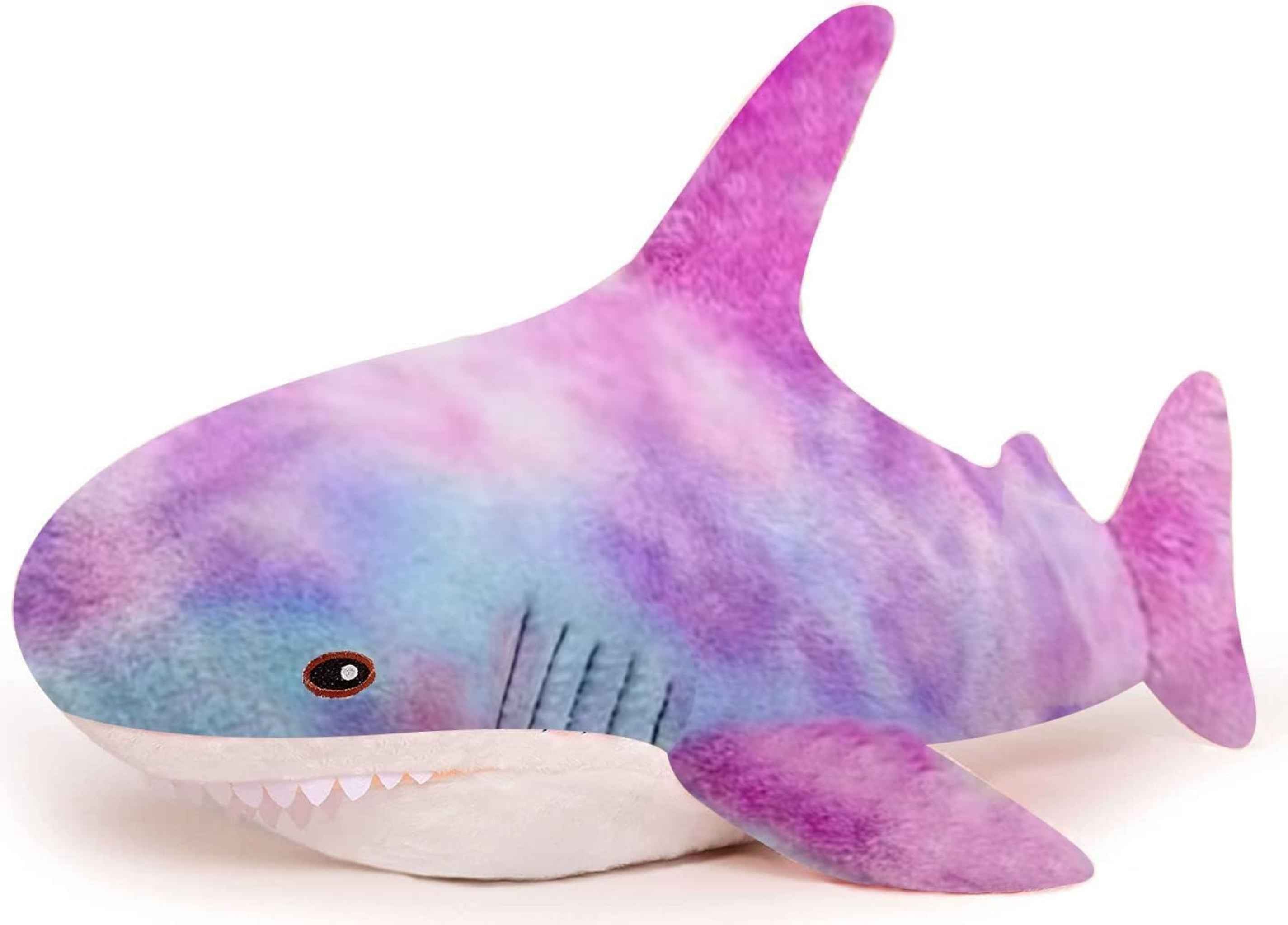 Hai Regenbogen Kuscheltier Glitzer - 30 cm Plüschtier weiches Stofftier
