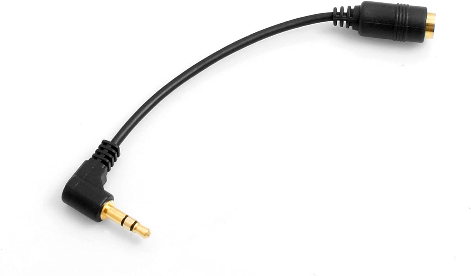 Aux-Kabel 3,5 mm Klinke Stecker auf Buchse gewinkelt 12 cm Stereo | System-S