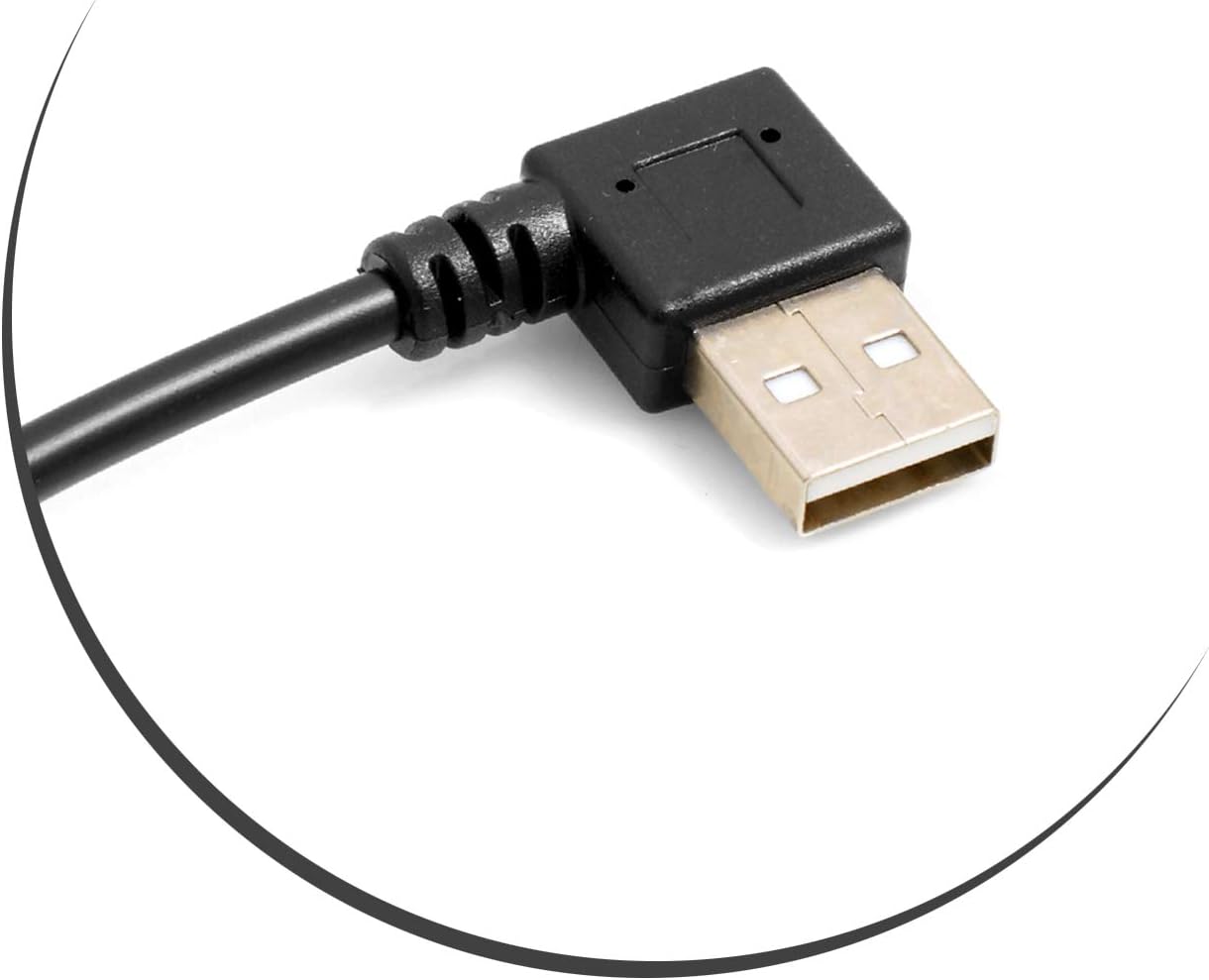 USB-Verlängerungskabel 15 cm gewinkelt USB 2.0 Typ A auf Typ A schwarz