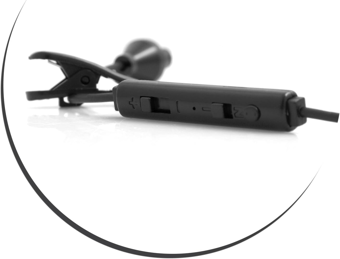 Einohr-Kopfhörer Anti-Strahlung mit Schallschlauch 3,5 mm Klinke schwarz