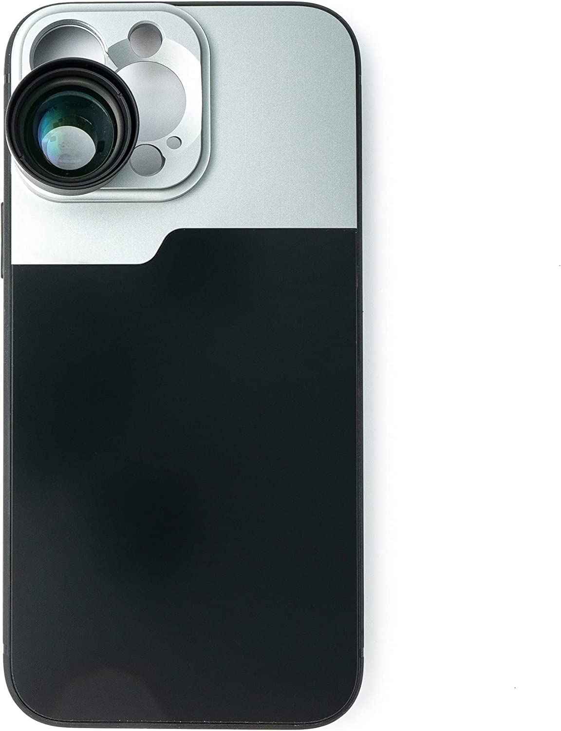SYSTEM-S Zoom Linse 3x Tele Objektiv Filter mit Hülle in Schwarz für iPhone 14 Pro